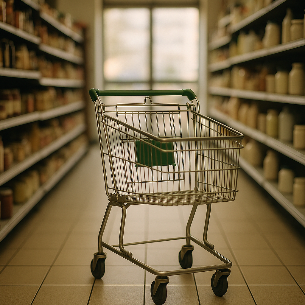 Flat illustration accompanying the article "Store brand or name brand — when it's the same food, and when it really isn't"