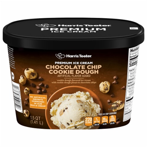 Harris Teeter Premium Chocolate Chip Cookie Dough Ice Cream