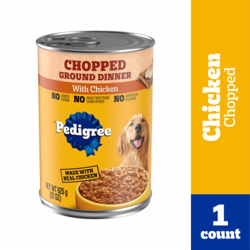 Pedigree Chopped Ground Dinner Adult Canned Soft Wet Dog Food Chicken