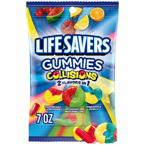 LIFE SAVERS Gummy Candy, Collisions, 7 oz Bag