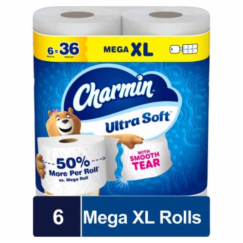 Charmin Ultra Soft Toilet Paper 6 Mega XL Rolls