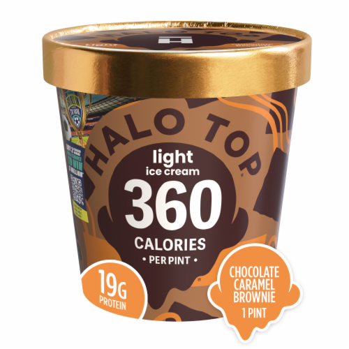 Halo Top Chocolate Caramel Brownie Light Ice Cream