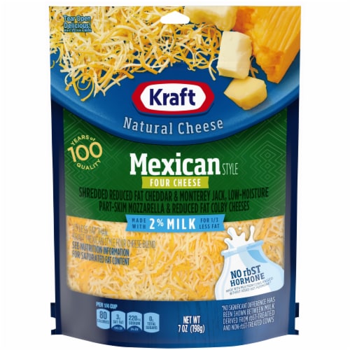 Kraft 2% Milk Mexican Style Four Cheese Shredded Natural Cheese