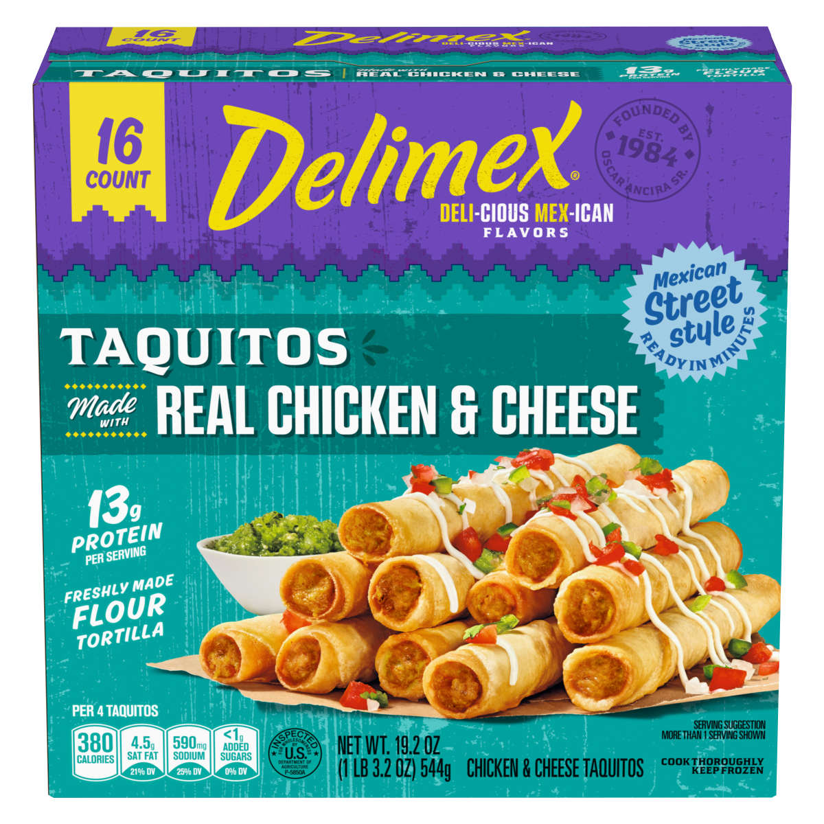 Chicken & Cheese Flour Taquitos Frozen Snacks