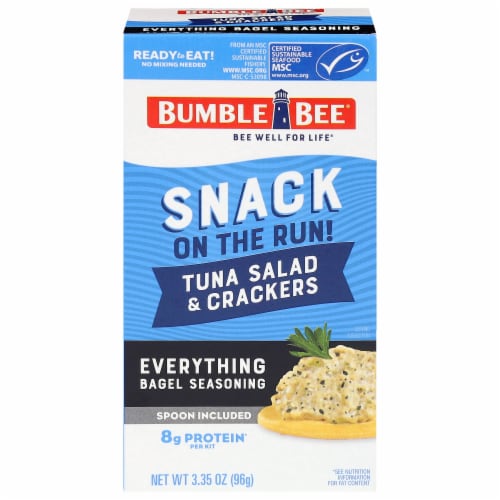 Bumble Bee® Snack on the Run Everything Bagel Seasoning Tuna Salad and Crackers
