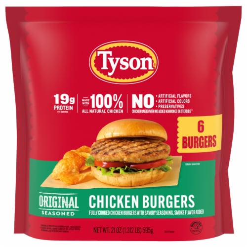 Tyson® Frozen Original Seasoned Chicken Burgers