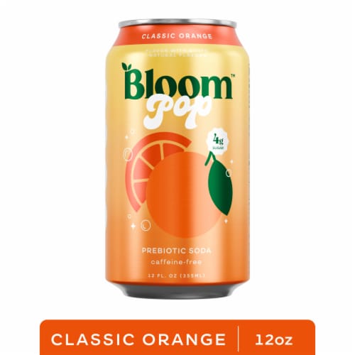 Bloom Pop Classic Orange Prebiotic Soda Can