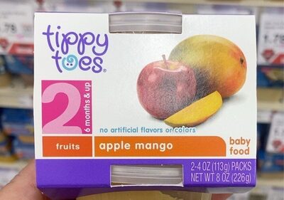Tippy Toes Apple Mango Plastic Twin-pack 2-4oz
