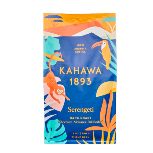 Kahawa 1893 Serengeti Chocolate Molasses Dark Roast Whole Bean Coffee