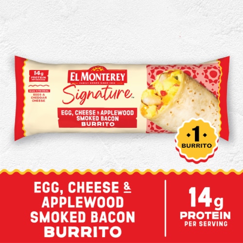 El Monterey® Signature Egg Applewood Smoked Bacon & Cheese Frozen Breakfast Burrito
