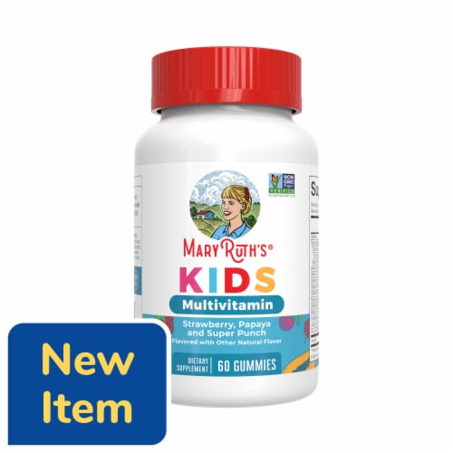 MaryRuth's® Kids Sugar-Free Strawberry Papaya Superpunch Multivitamin Gummies