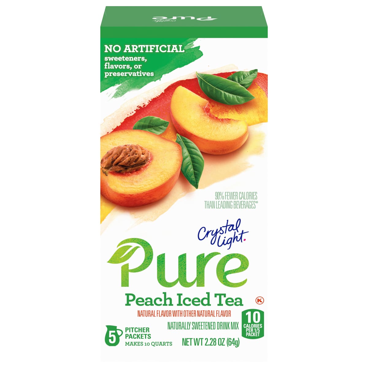 Peach Iced Tea Naturally Flavored Powdered Drink Mix with No Artificial Sweeteners