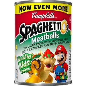 Super Mario Bros.® Shaped SpaghettiOs® with Meatballs