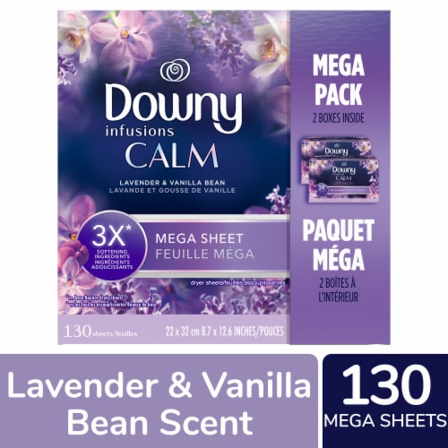 Downy Infusions Lavender & Vanilla Bean Calm Mega Dryer Sheets