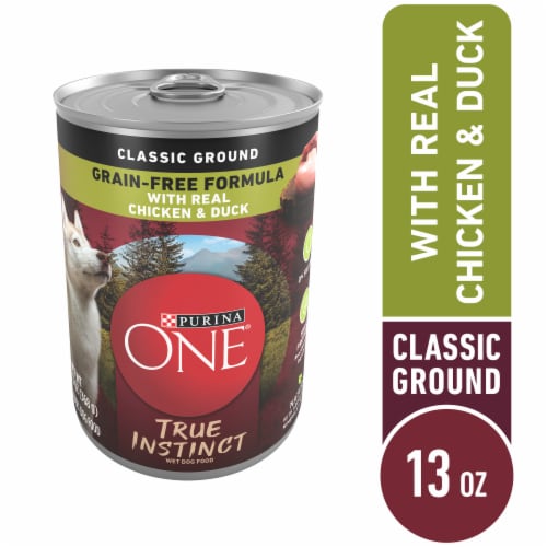 Purina ONE True Instinct Grain Free Wet Dog Food Classic Ground Real Chicken & Duck