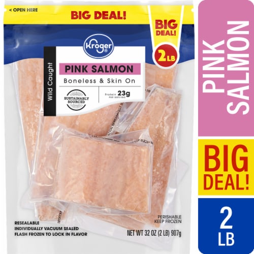 Kroger® Wild Caught Pink Salmon Boneless and Skin On BIG DEAL!