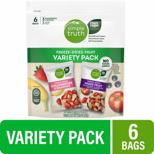 Simple Truth® Mixed Fruit & Strawberry Banana Freeze Dried Fruit Variety Pack
