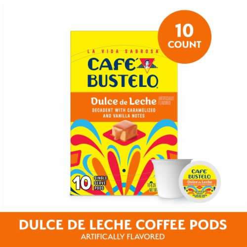 Café Bustelo Dulce de Leche Artificially Flavored Coffee, Single Serve Pods