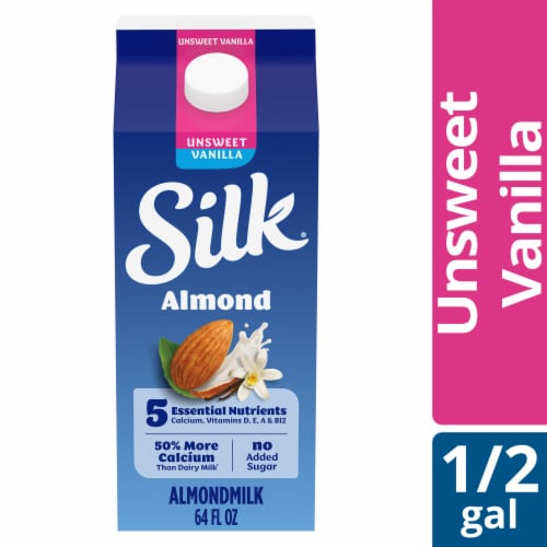 Silk Unsweet Vanilla Dairy Free Vegan Almond Milk