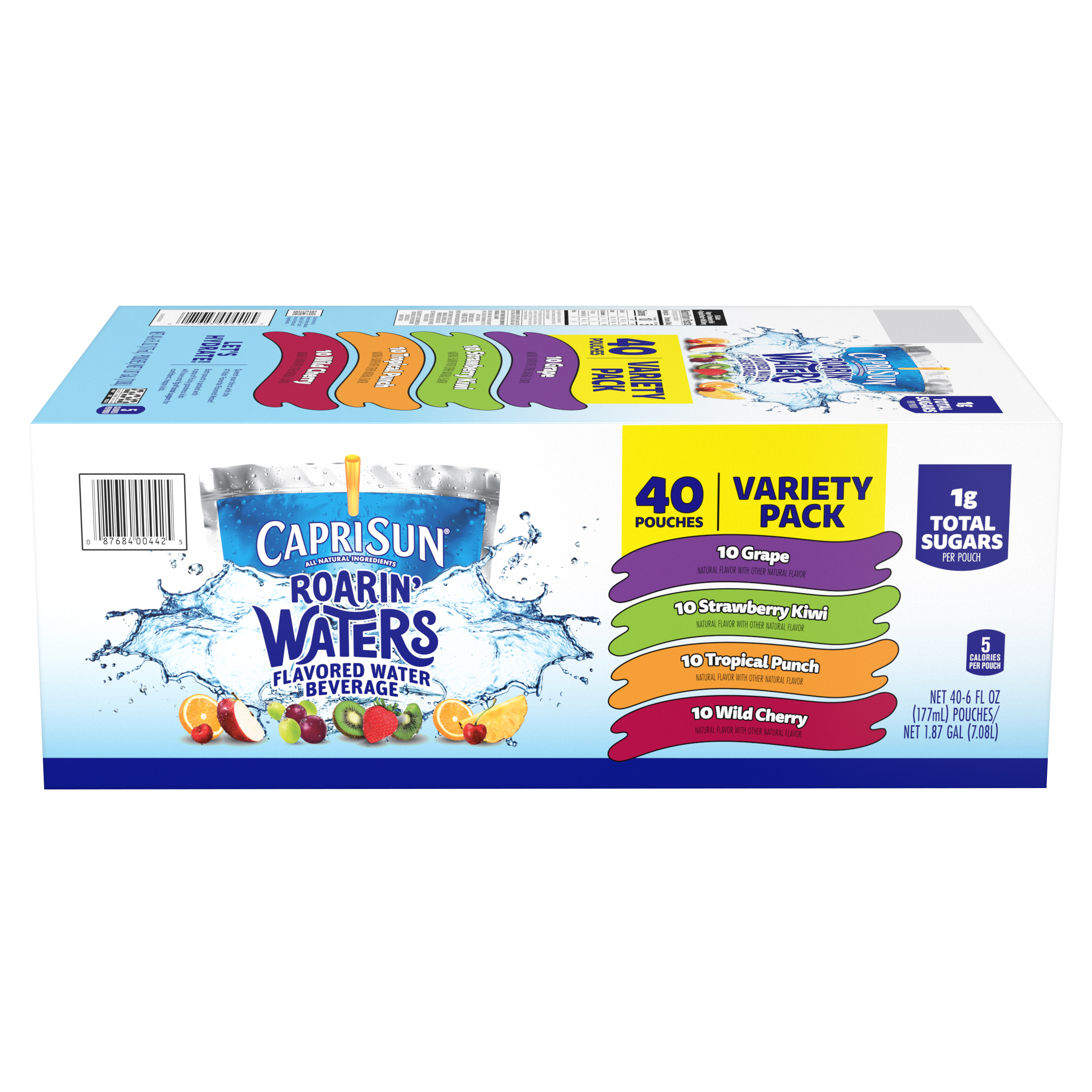 Roarin' Waters Grape, Strawberry Kiwi, Tropical Punch & Wild Cherry Flavored with other natural flavors Water Beverage Variety Pack