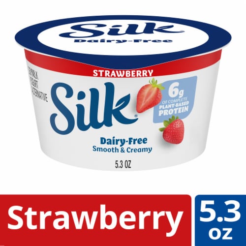 Silk Strawberry Dairy Free Vegan Soy Milk Yogurt Alternative Cup