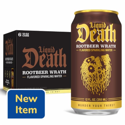Liquid Death Rootbeer Wrath Sparkling Water Cans
