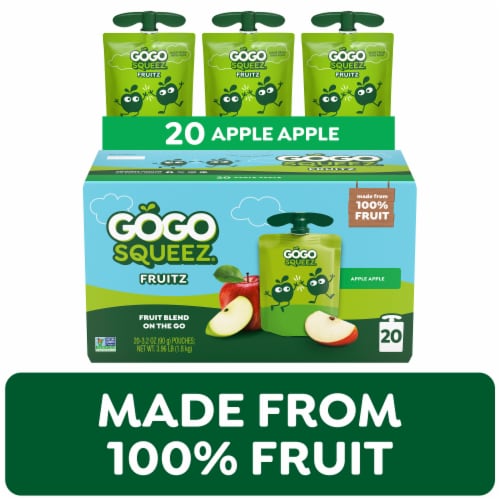 GoGo squeeZ No Sugar Added Apple Applesauce & Fruit Puree Pouches