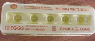 Great Value Medium Eggs 1DZ