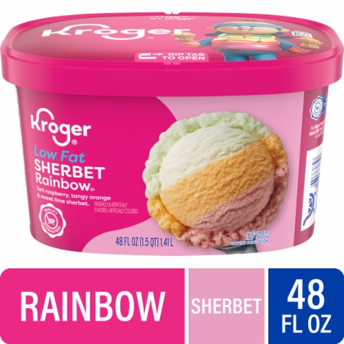 Kroger® Low Fat Rainbow Sherbet Tub