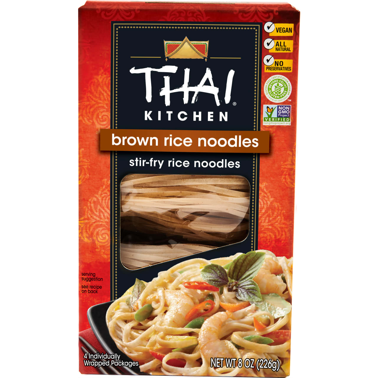 Thai Kitchen Gluten Free Brown Rice Noodles, 8 oz