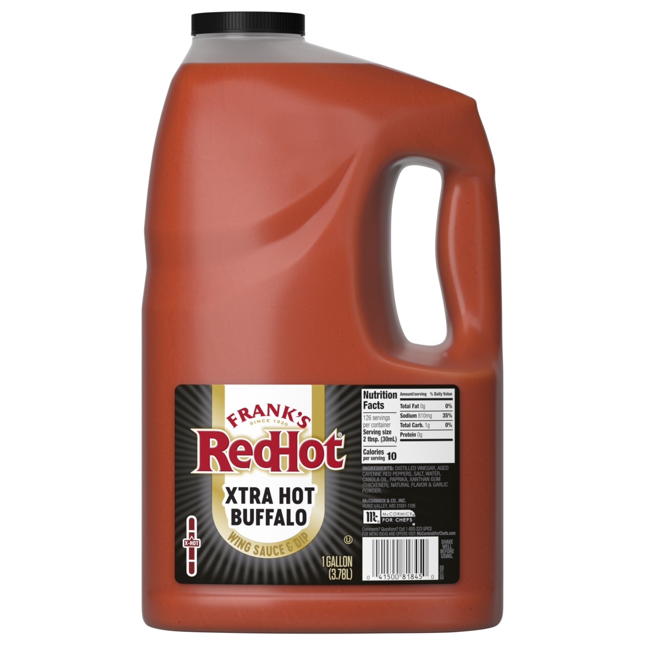 Frank's RedHot Xtra Hot Buffalo Wings Hot Sauce, 1.0 gal