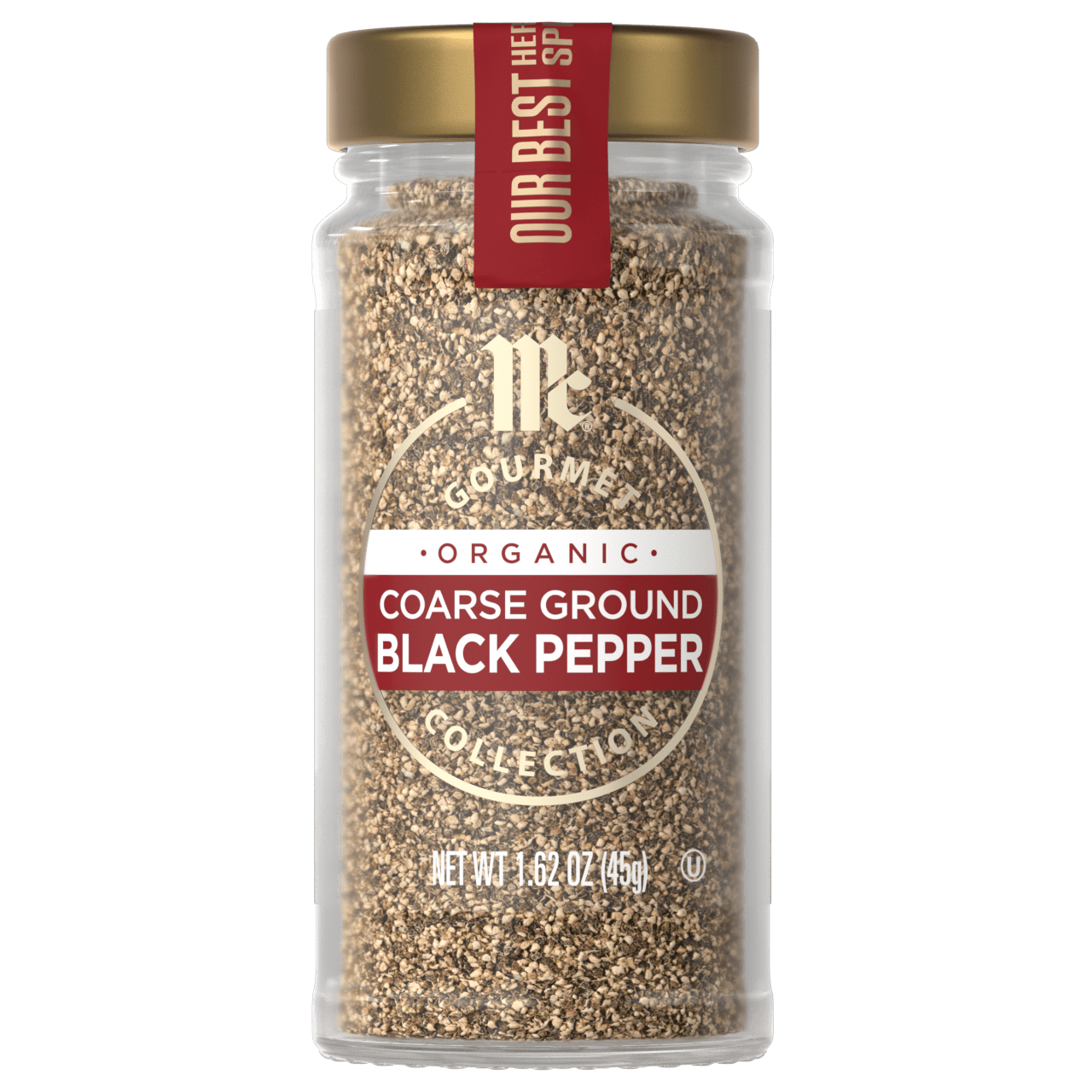 McCormick Gourmet Organic Coarse Ground Black Pepper, 1.62 oz
