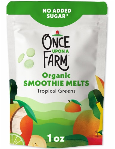 Once Upon a Farm Organic Smoothie Melts, Tropical Greens, 1oz