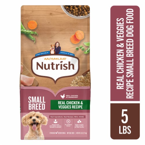 Rachael Ray Nutrish Dry Dog Food Small Breed Real Chicken & Veggies Recipe, 5lb.