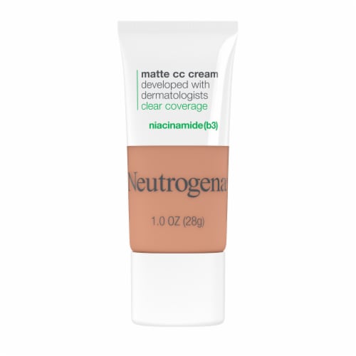 Neutrogena Clear Coverage Flawless Matte CC Cream Full-Coverage Fragrance Free Fawn