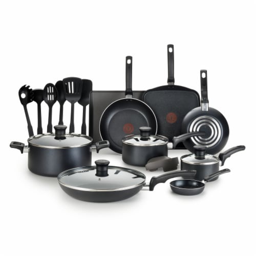 T-fal® Essentials Non-Stick Cookware Set - Black