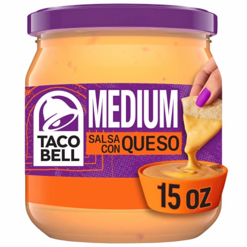 Taco Bell Medium Salsa Con Queso Cheese Dip, Jar