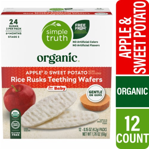 Simple Truth Organic® Apple and Sweet Potato Rice Rusks Teething Wafers