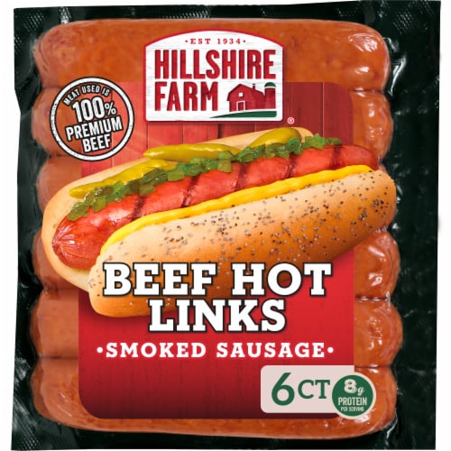 Hillshire Farm Beef Hot Links Smoked Sausage with Spicy Red Pepper