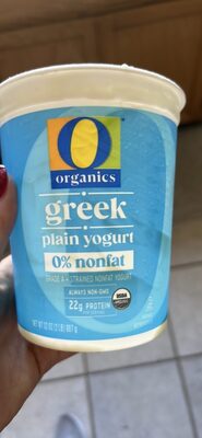O ORGANICS PLAIN GREEK YOGURT 0%