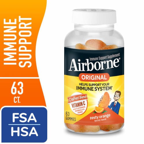 Airborne Immune Support Vitamin C Zesty Orange Gummies