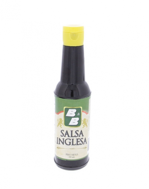 B&B Worcestershire Sauce 5.36oz - Salsa Inglesa (Pack of 24)