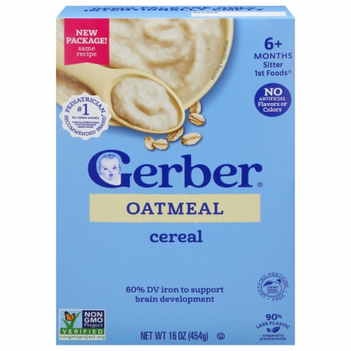GERBER CEREAL FOR BABY GRAIN AND GROW 1st Foods Non GMO Oatmeal