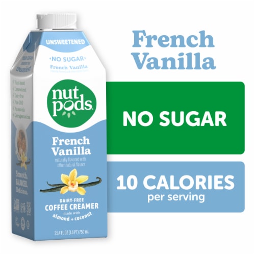 nutpods® Unsweetened French Vanilla Coffee Creamer, Dairy-Free