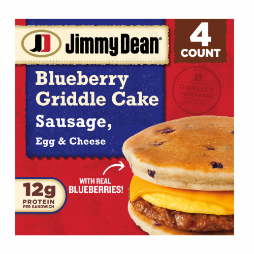 Jimmy Dean® Blueberry Griddle Cake Sausage, Egg and Cheese Sandwiches