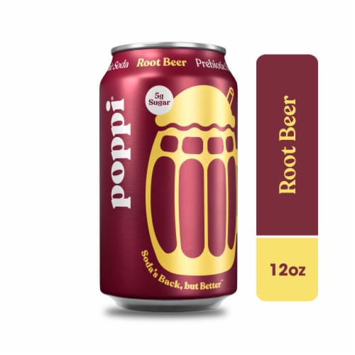 Poppi Root Beer Prebiotic Soda Can