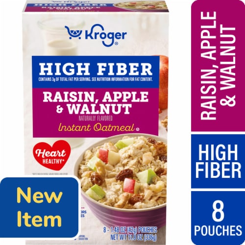 Kroger® Raisin Apple and Walnut High Fiber Instant Oatmeal