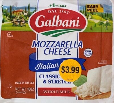 Galbani Pre-priced Whole Milk Mozzarella
