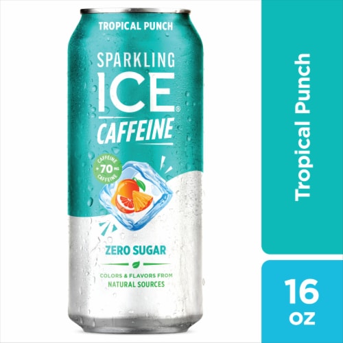 Sparkling Ice +Caffeine Zero Sugar Tropical Punch Sparkling Water