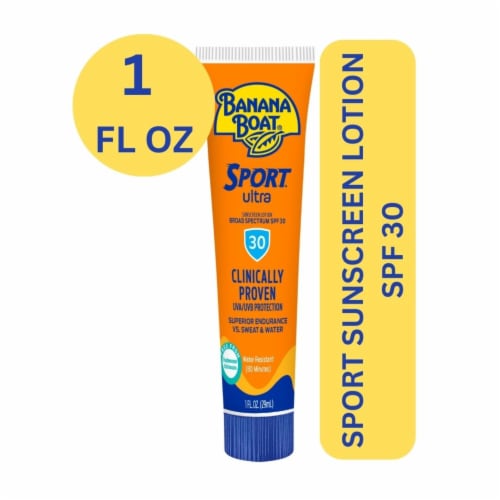 Banana Boat Sport Ultra Sunscreen Lotion SPF 30 Broad Spectrum Superior Endurance Vs Sweat + Water